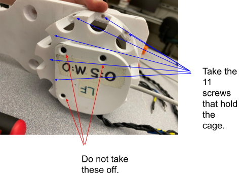 screws holding halves and tension donuts
