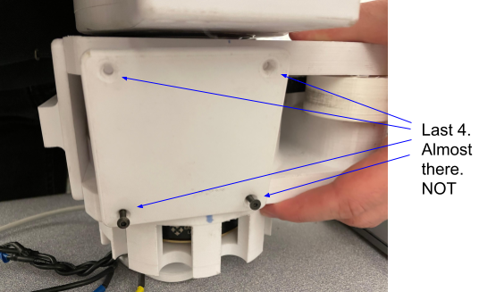 spacers held by screws